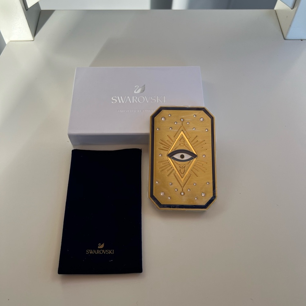 Swarovski Exclusive Tarot Card Pocket Mirror Brand New. BUY or FREE w/$200 PROMO